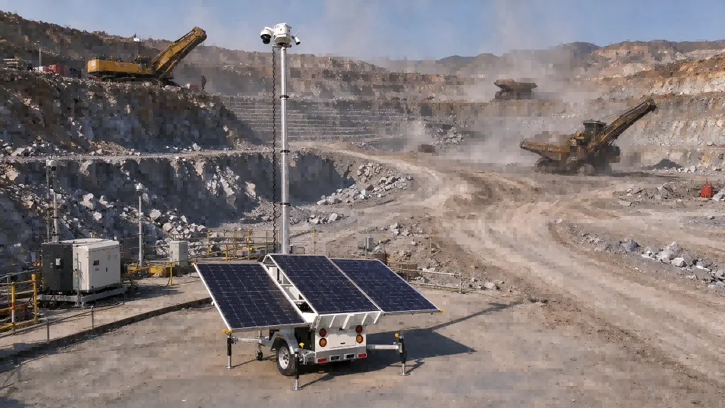 Mobile Solar Light & Power Trailers for Mining & Oil Operations