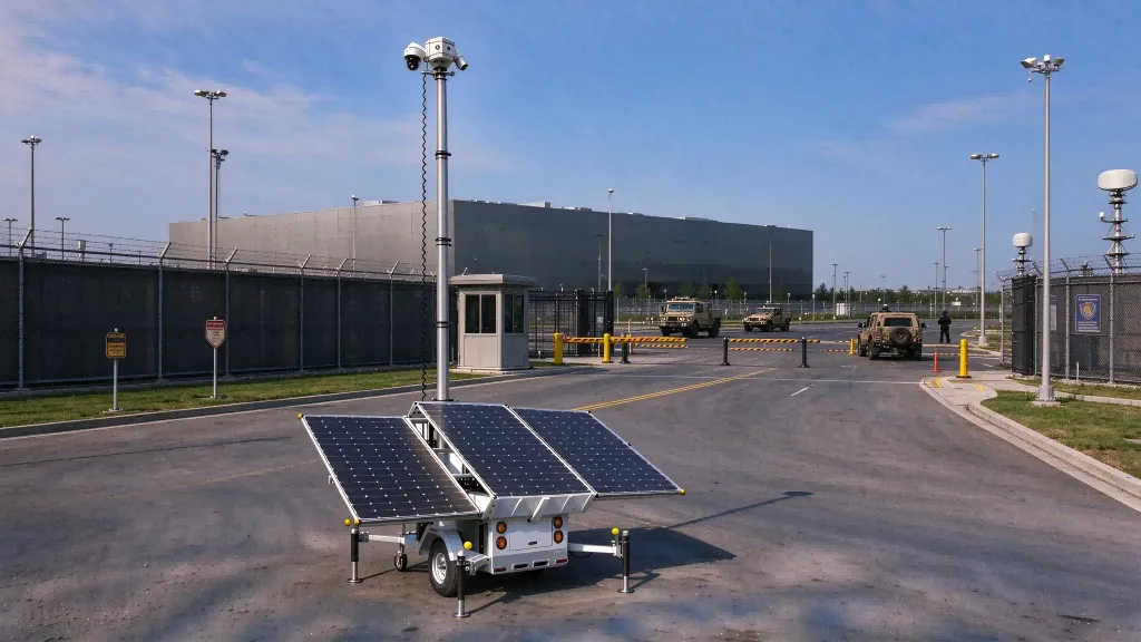 Skid-Mounted Solar Surveillance Towers for Defense & Military Operations