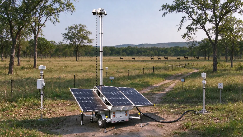 Skid-Mounted Solar Lighting Towers for Wildlife Protection & Ecological Research