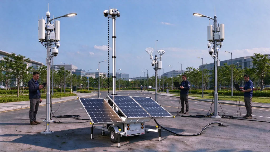 Mobile Solar Trailers for Smart Poles & Temporary 5G/Wi-Fi Base Stations