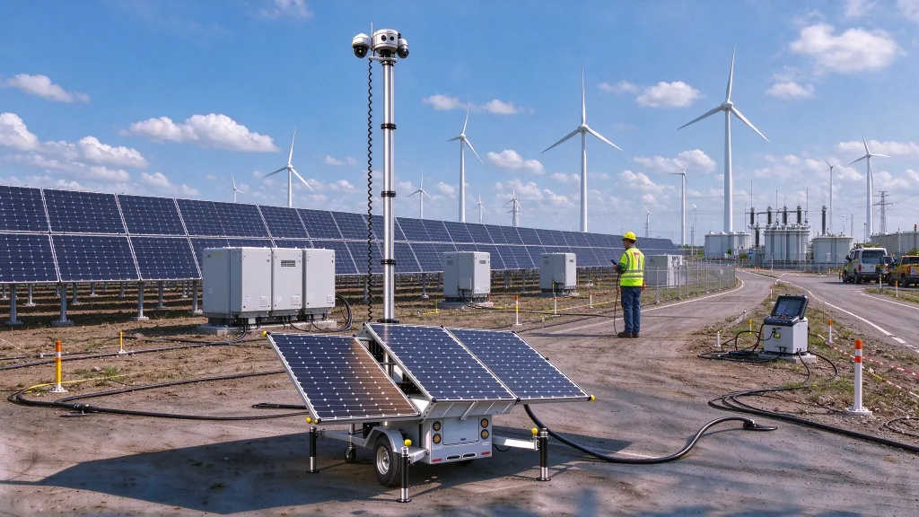 Mobile Solar Surveillance Trailers for Utility-Scale Solar Farms & Wind Parks