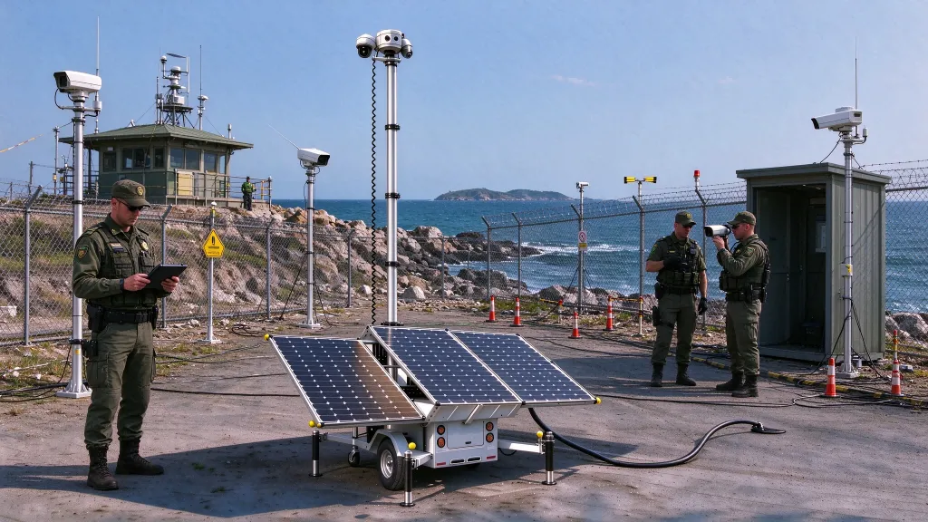 Mobile Solar Lighting Towers for Border Patrol & Coastal Defense Outposts