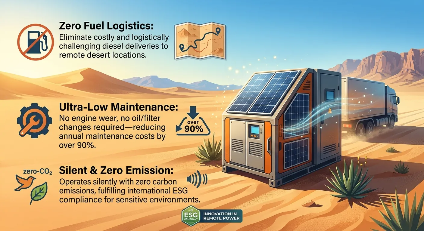 💰Save Up to 80% on OPEX: Solar Power vs. Diesel Generators