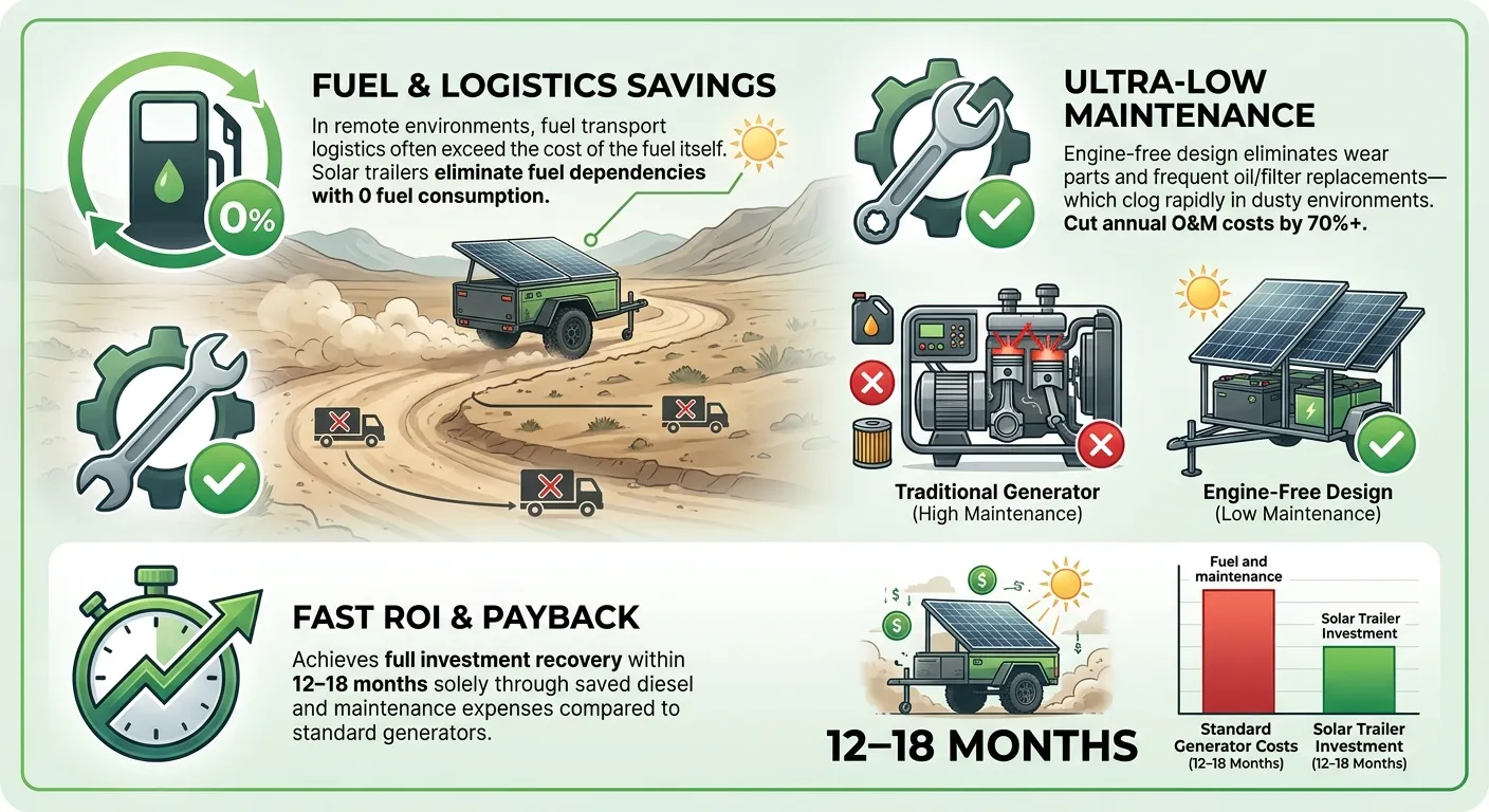 📊Why Solar Trailers Over Traditional Diesel Generators in Deserts?