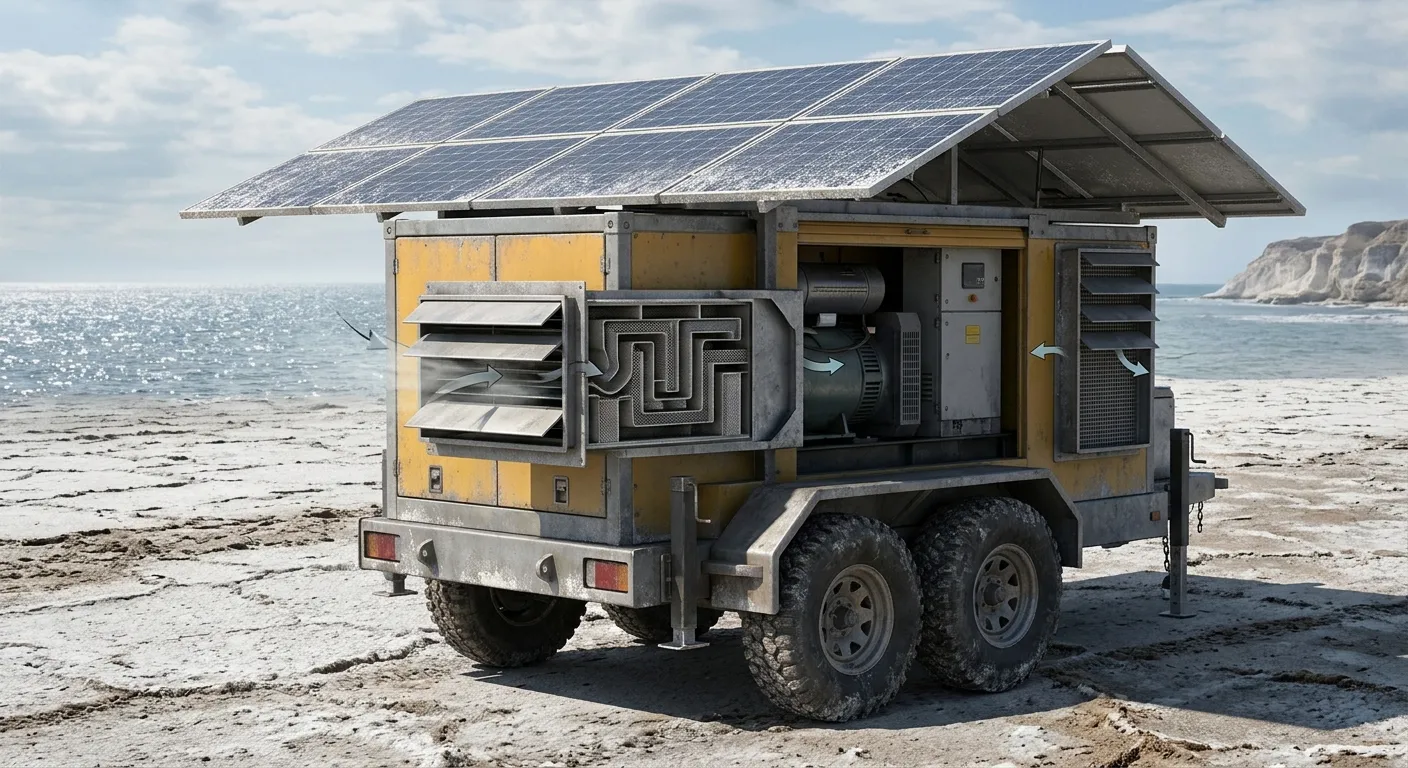 Heavy-Duty Anti-Salt Spray Mobile Solar Trailer for Coastal Environments