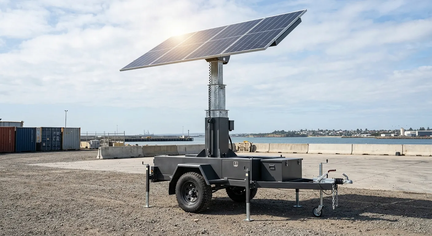 Heavy-Duty Anti-Salt Spray Mobile Solar Trailer for Coastal Environments