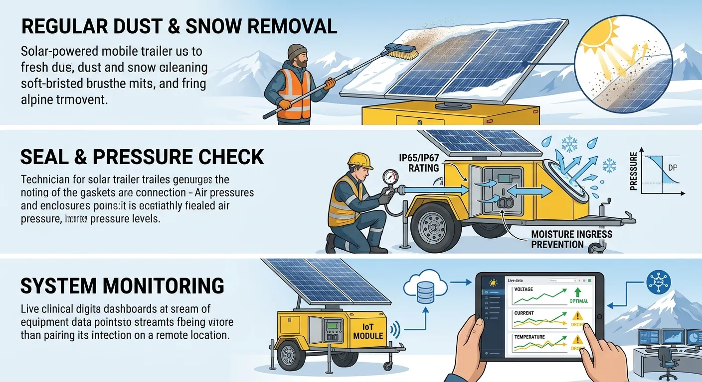 Solar Panel Maintenance Guide for High-Altitude & Cold Climates