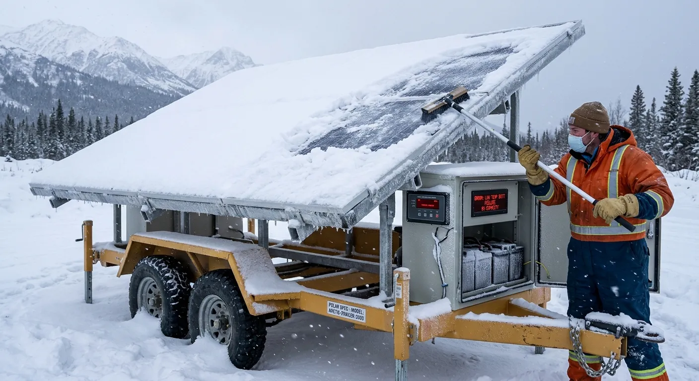 Extreme-Cold & Freeze-Thaw Resilient Mobile Solar Trailers