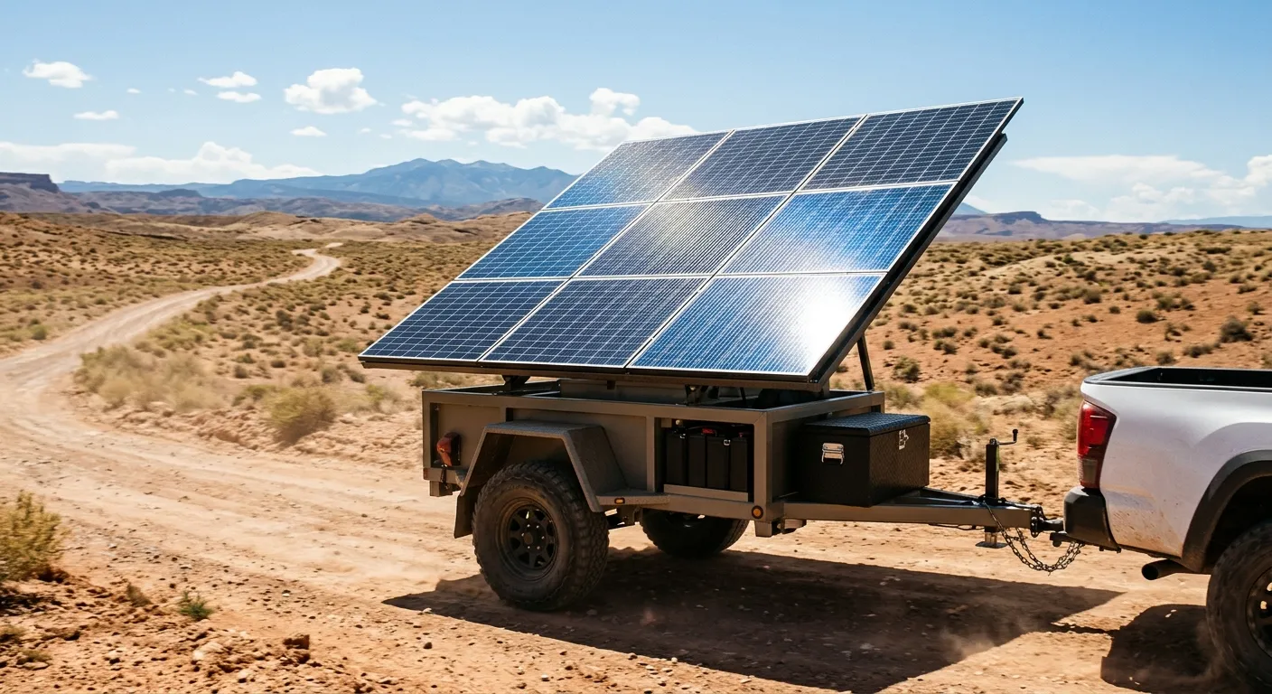 Heavy-Duty Industrial Mobile Solar Trailer for Dust & Corrosive Environments