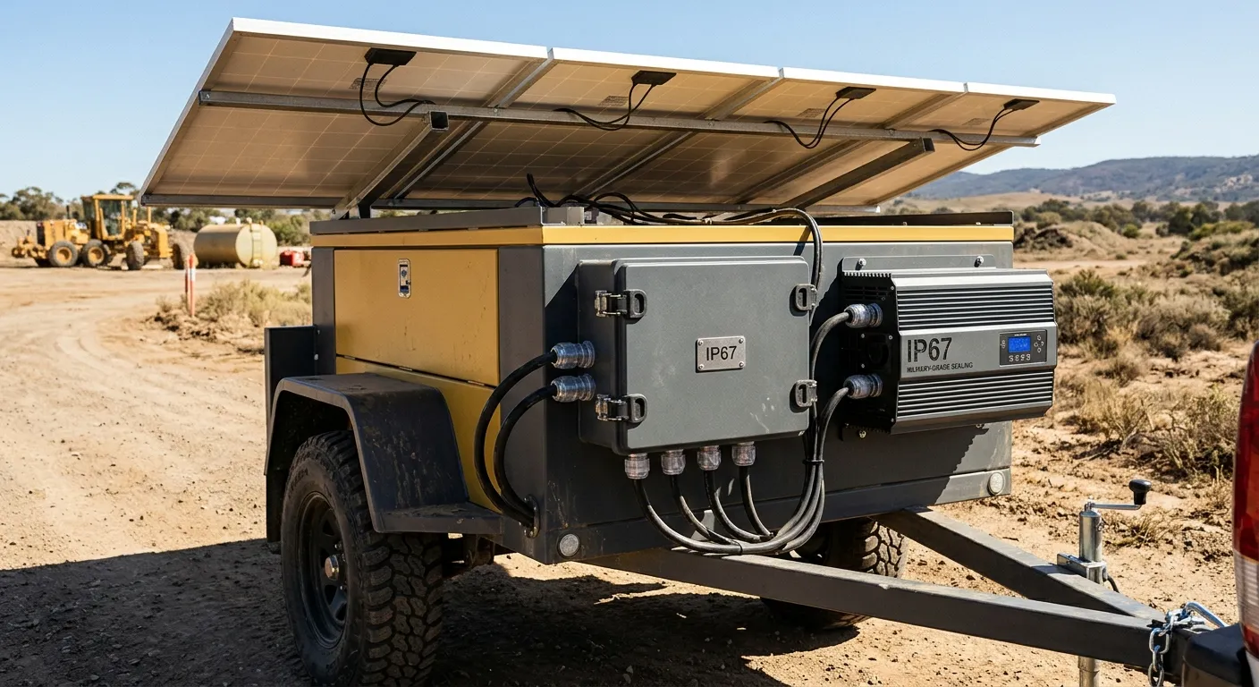 Heavy-Duty Industrial Mobile Solar Trailer for Dust & Corrosive Environments
