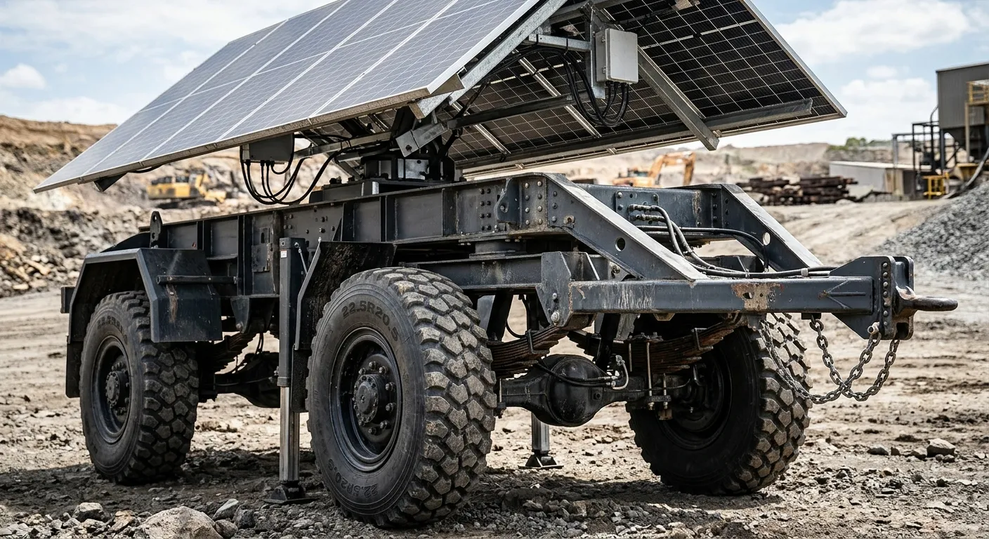 Heavy-Duty Industrial Mobile Solar Trailer for Dust & Corrosive Environments