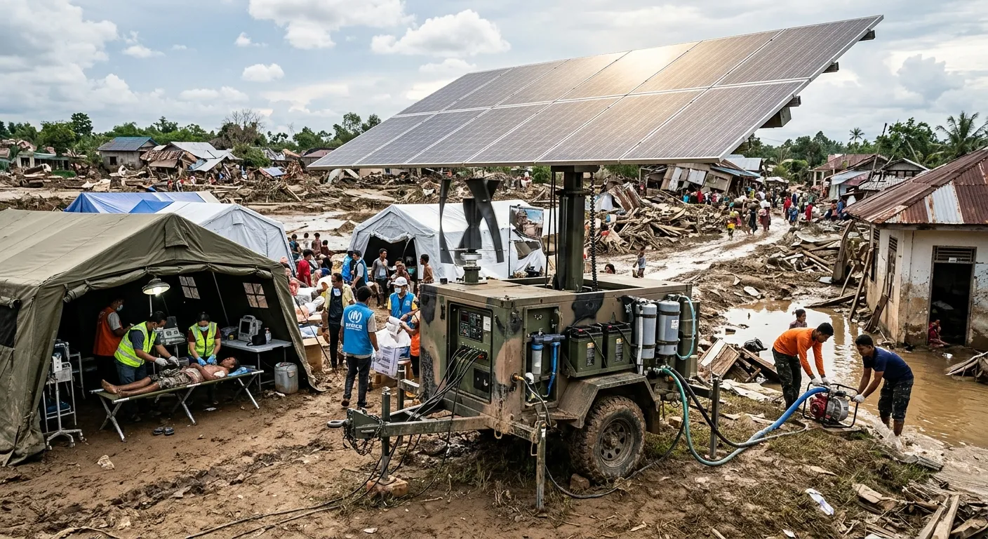 Hybrid Solar & Diesel Mobile Light Tower & Generator Trailer