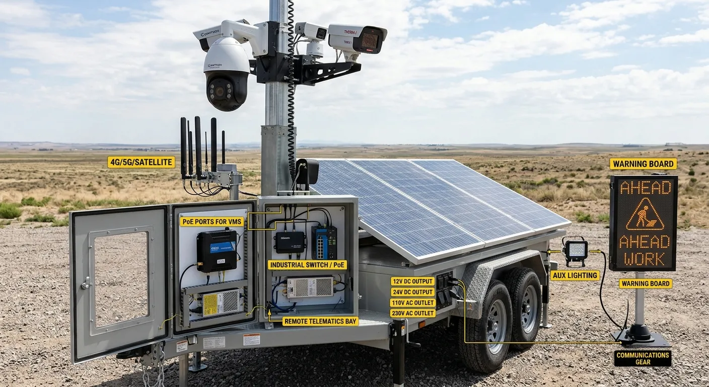 Mobile Solar Surveillance Trailer | Off-Grid Power Solution for Mobile CCTV